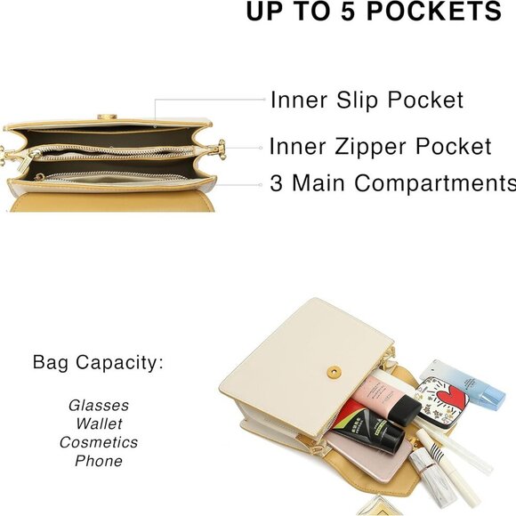 Mini Top Handle Satchel, Crossbody Shoulder Bag, H2077 - Picture 4 of 8